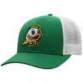 Men's Top of the World Green/White Oregon Ducks Trucker Snapback Hat