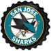 San Jose Sharks 19'' x Bottle Cap Wall Sign