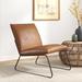 Side Chair - Sand & Stable™ Guthrie 25.2" Wide Side Chair Microfiber/Microsuede in Black/Brown | 31.1 H x 25.2 W x 33.8 D in | Wayfair