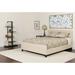 Lark Manor™ Aluino Button Tufted Upholstered Platform Bed w/ Pocket Spring Mattress Metal in Brown | 40 H x 56.25 W x 81 D in | Wayfair