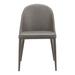 BURTON DINING CHAIR GREY VEGAN LEATHER-M2 - Moe's Home Collection YM-1002-26