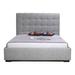 BELLE STORAGE BED QUEEN LIGHT GREY FABRIC - Moe's Home Collection RN-1000-29-0