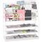 Relaxdays - Porte-magazines, xl, hlp: 96 x 97 x 37 cm, porte-revues en métal, à poser au sol,