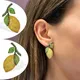 Boucles d'oreilles de luxe jaune citron brillant pour femmes bijoux fins patients complets CZ