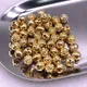 Boule de fleur en ABS de 6mm 8mm perles d'espacement plaquées or/argent pour la fabrication de