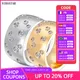 NIBASTAR-Bague simple en acier inoxydable pour femme cristal brillant promesse de mariage