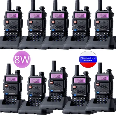 Baofeng — walkie-talkie UV-5R 8 W radio bidirectionnelle à trois puissances 8/4/1 Watts VHF UHF