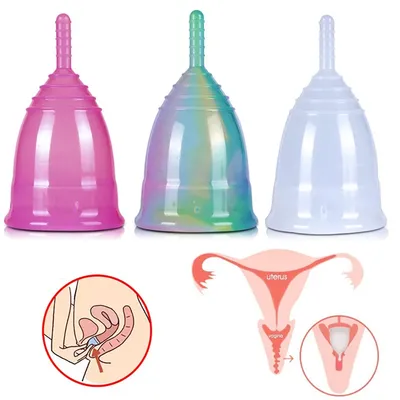 Coupe menstruelle colorée en Silicone pour femmes accessoire de stérilisation de qualité médicale