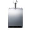 Summit 24 Inch Wide 5.5 Cu. Ft. Built-In Double Tap Kegerator - Stainless Steel
