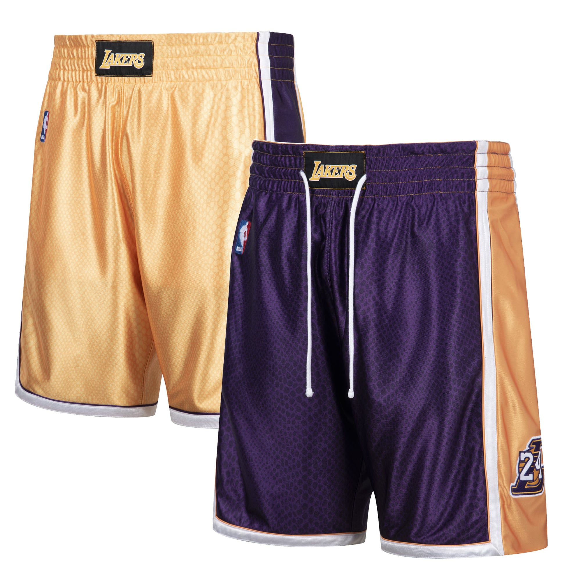 Short réversible authentique Mitchell & Ness Kobe Bryant or/violet Los Angeles Lakers pour homme - Homme Taille: XL