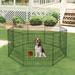 BestPet Puppy Pet Playpen 8 Panel Indoor Outdoor Metal Protable Folding Animal Exercise Dog Fence Metal in White | 36 H in | Wayfair PP-36-BLACK