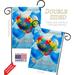 Ornament Collection Heart 2-Sided Polyester 18.5" x 13" Flag Set in Blue/Red | 18.5 H x 13 W in | Wayfair OC-ST-GS-192533-IP-BO-D-US21-OC