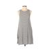 Socialite Casual Dress: Black Stripes Dresses - Women's Size Small