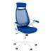 Inbox Zero Abdul-Shafi Task Chair Plastic/Acrylic/Upholstered in Blue | 49 H x 27.5 W x 25 D in | Wayfair 89B6A17C1EF7421EBAF64BE50109F1BE