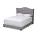 Willa Arlo™ Interiors Satterlee Tufted Low Profile Standard Bed Upholstered/Polyester in Gray | 54.53 H x 59.84 W x 81.5 D in | Wayfair