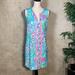 Lilly Pulitzer Dresses | Lilly Pulitzer Kelby Stretch Shift Bali Blue Dress | Color: Blue/Pink | Size: 4