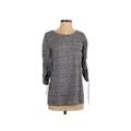 Ann Taylor LOFT Long Sleeve Top Gray Marled Tops - Women's Size Small