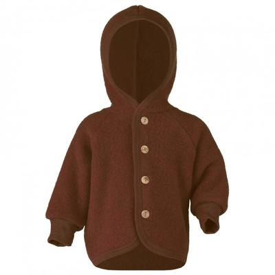 Engel - Kinder Kapuzenjacke mit Holzknöpfen - Wolljacke Gr 50/56 braun Image