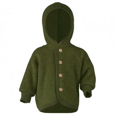 Engel - Kinder Kapuzenjacke mit Holzknöpfen - Wolljacke Gr 62/68 oliv Image