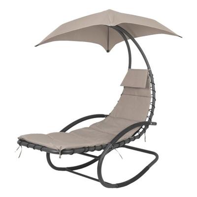 Garten-Schaukelliege mit Sonnendach »Keros« beige, Garden Pleasure, 82x185 cm