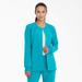 Dickies Women's Eds Essentials Snap Front Scrub Jacket - Teal Blue Size M (DK305)