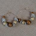 Anthropologie Jewelry | Anthropologie Island Loop Wood Shell & Coconut Earrings | Color: Brown/Tan | Size: Os