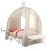 Kevon Twin Canopy Bed by Gemma Violet Metal in Gray/White | 85 H x 56 W x 88 D in | Wayfair 4CDC63E559AC48DE971C1CF8D0AA2937