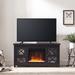 Sand & Stable™ Quayson TV Stand for TVs up to 55" w/ Electric Fireplace Included Wood in Black | 24 H in | Wayfair D57FF456D0F64CFAAC621E342C74A870