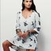 Free People Dresses | Free People Boho Blue Floral Shift Dress | Color: Gray | Size: S