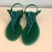 Coach Shoes | Coach Tea Rose Jelly Sandals Size 8 Marine Blue | Color: Green | Size: 8