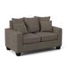 Wade Logan® Atreus 60" Loveseat Faux Leather/Polyester in Brown | 39 H x 60 W x 35 D in | Wayfair 6D96C45239374CF6A1672D3B96BD91C9