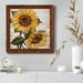 August Grove® Sunflower Summer II - Picture Frame Painting on Canvas Canvas, Solid Wood in Black/Blue/Gray | 22.5 H x 22.5 W x 1.5 D in | Wayfair