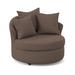 Barrel Chair - Andover Mills™ Alsup Barrel Chair, Wood in Brown | 38 H x 46 W x 44 D in | Wayfair 476F938E1AFB424092A6317B940F2F71