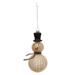 The Holiday Aisle® Snowman Hanging Figurine Ornament Glass in Gray/Yellow | 5.5 H x 2.75 W x 2.75 D in | Wayfair E2B374034BA44630A54A9E1AE7CC21BE