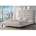 Greyleigh™ Ailey Tufted Platform Bed Upholstered/Linen in Brown | 58.25 H x 81.2 W x 87.25 D in | Wayfair EE997E73C73E44DCA952A4D9199B0378