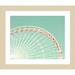 AllModern Corron Ferris Wheel by Caroline Mint - Picture Frame Graphic Art Print Paper, in Green/Pink/White | 11 H x 13 W x 1 D in | Wayfair