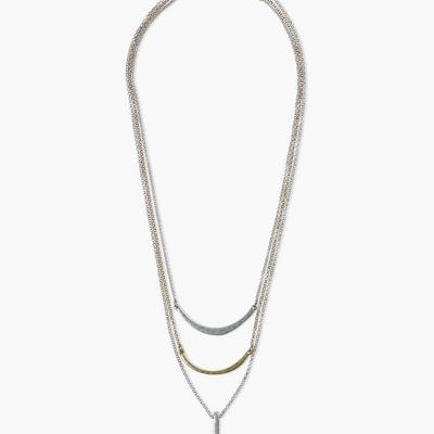 Lucky Brand Layer Bar Necklace - Women's Ladies Accessories Jewelry Necklace Pendants