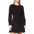 French Connection Women's Emmy Crepe LS Dress Casual, Black, 16