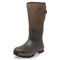 Dirt Boot Neoprene Wellington Muck Boots Pro Sport Wide Calf Adjustable Gusset (13 UK, Brown, numeric_13)