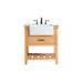 30 inch single bathroom vanity in natural wood - Elegant Lighting VF60130NW