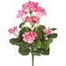 Vickerman 668788 - 20" Pink Geranium Bush 4/pk (FA174601-4) Home Office Flower Bushes