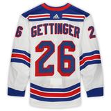 Tim Gettinger New York Rangers Game-Used #26 White Set 3 Jersey Worn During Games Played Between April 9 and May 8 2021 - Size 58