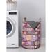 East Urban Home Ambesonne Modern Laundry Bag Fabric in Indigo/Pink | 12.99 H x 12.99 W in | Wayfair C5BDCE2B8FA948B9BED7668ED6CCE956