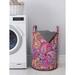East Urban Home Ambesonne Paisley Laundry Bag Fabric in Brown/Indigo/Pink | 12.99 H x 12.99 W in | Wayfair 229E5BFEC747487188A5D79C91B90D5E
