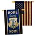 Breeze Decor Home Sweet Air National Guard 2-Sided Polyester 40 x 28 in. House Flag in Blue/Yellow | 40 H x 28 W in | Wayfair