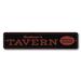 Lizton Sign Shop, Inc Welcome Tavern Custom Aluminum Sign Metal in Black/Gray/Red | 6 H x 24 W x 0.06 D in | Wayfair 1260-A624