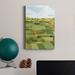 Winston Porter -Woven Pasture I Premium Gallery Wrapped Canvas - Ready To Hang Metal in Blue/Green/Indigo | 60 H x 40 W x 1 D in | Wayfair