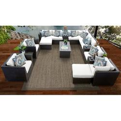 Lark Manor™ Anastase 17 Piece Sectional Seating Group w/ Cushions Synthetic Wicker/All - Weather Wicker/Wicker/Rattan | Outdoor Furniture | Wayfair