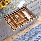 Millwood Pines Siren Adjustable Flatware & Kitchen Utensils Drawer Organizer Bamboo | 2.5 H x 13.125 W x 18.125 D in | Wayfair