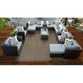 Lark Manor™ Anastase 17 Piece Sectional Seating Group w/ Cushions Synthetic Wicker/All - Weather Wicker/Wicker/Rattan | Outdoor Furniture | Wayfair